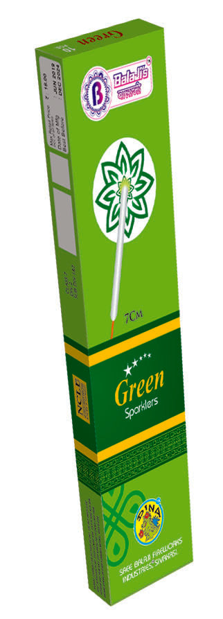 7 cm Green Sparklers